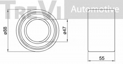 TREVI AUTOMOTIVE wb2285 -  Комплект подшипника ступицы колеса